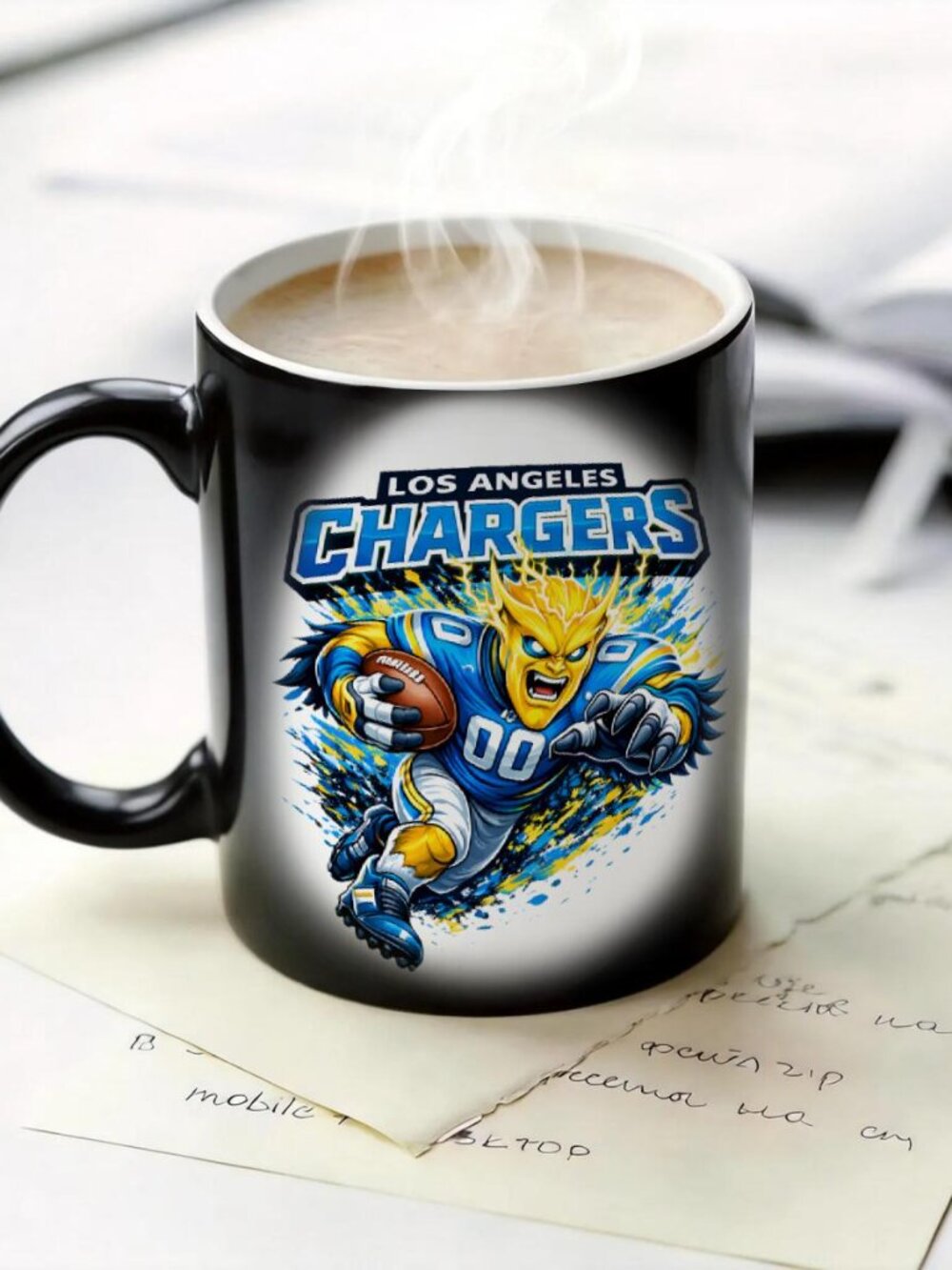 Los Angeles Chargers Matte Heat Changing Mug NFL Fan Cup 11oz